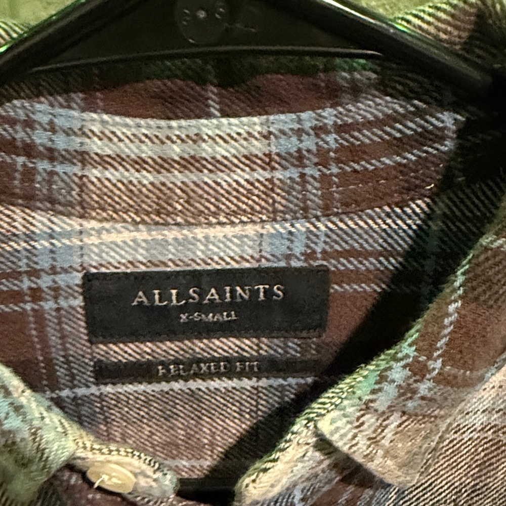 All Saints Black and White Plaid Button-Down Shirt - Picture 3 of 5